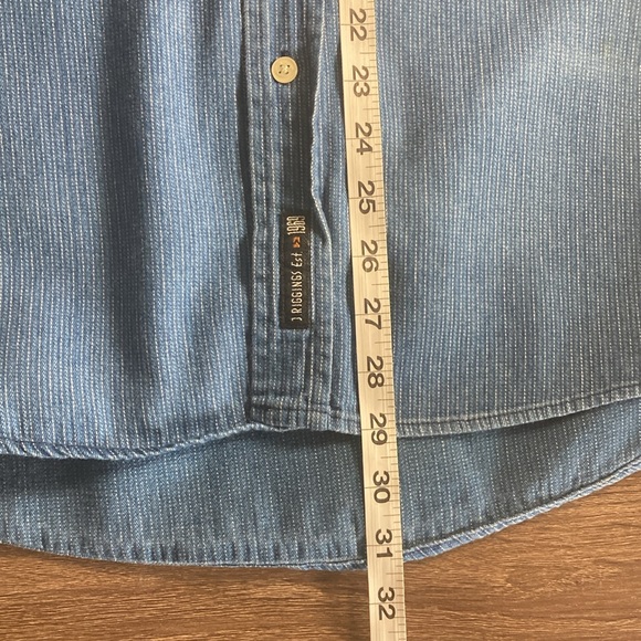 EUC J Riggings Mens Long Sleeve Button Up Blue Vintage 90s Adult Medium - Picture 6 of 8